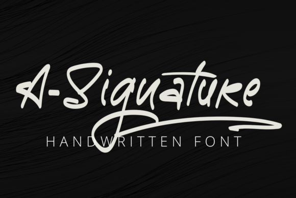 A-Signature Font for Elegant Design