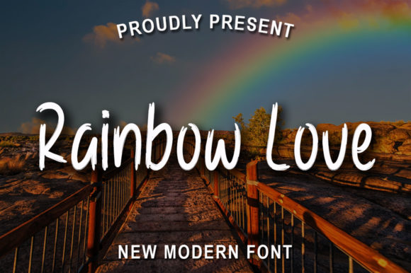 Rainbow Love Font for Web Design